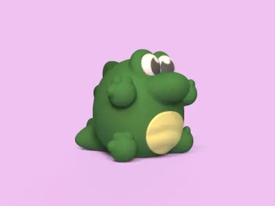 Round Alligator 3D print model