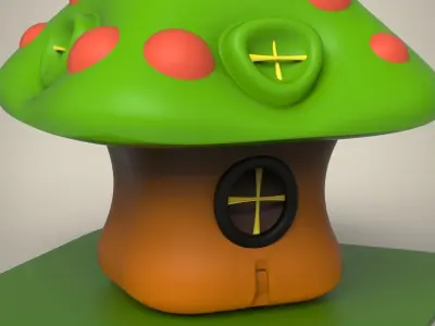 Cartoon house 3D model