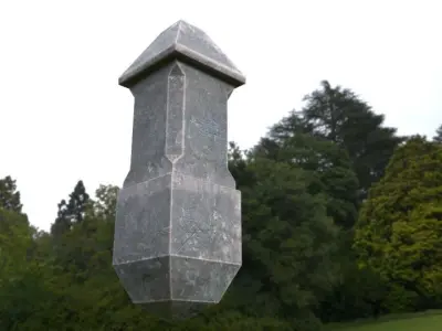 Obelisk three stone pillars Low-poly 3D model