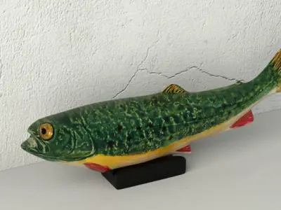 Sculpture Pottery Rainbow Trout 3D model
