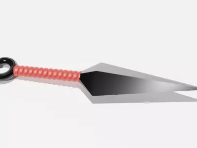 3D Kunai model Low-poly 3D model