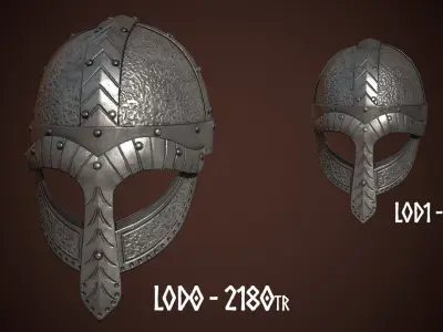 Viking Helmet 03 Low-poly 3D model