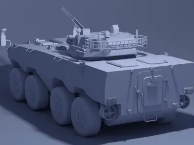 ZBL-09 armoured vehicle Low-poly 3D model