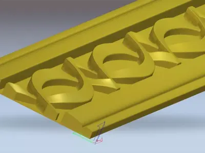 CNC Decorative Linear Relief - 3D Wood Carving Pattern Free 3D model