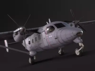 PZL M28 Bryza -Skytruck Low-poly 3D model