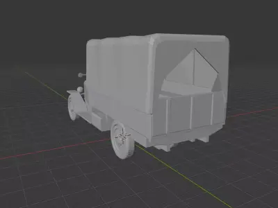 Polski Fiat 621 L - WW2 Polish Army Truck 3D print model
