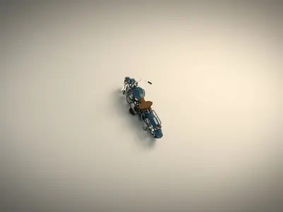 Low Poly Motorcycle 03 Low-poly 3D model