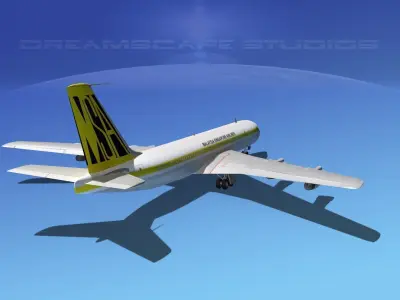 Boeing 707 Malaysia-Singapore Airlines 3D model