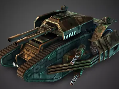 low poly Super Tank Low-poly 3D model