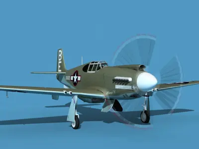 North American A-36A Apache V04 USAAF 3D model