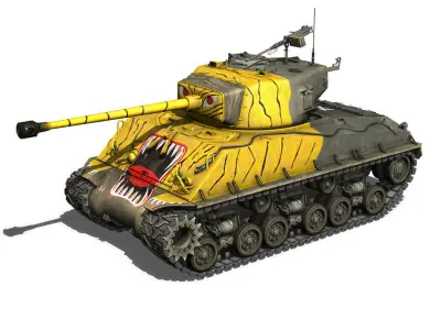 M4A3E8 Sherman - Easy Eight - Korea 3D model