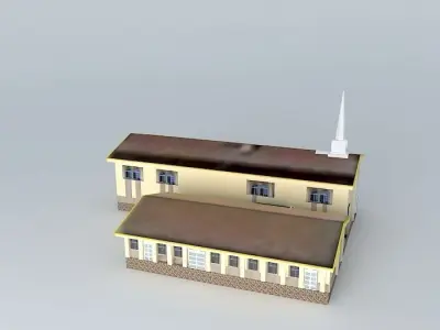 LDS. Mormon meeting center, Hidalgo del Parral, Chihuahua, Me... Free 3D model