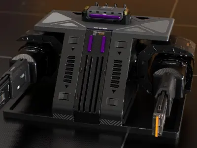 Laser Turret - ASURAX2 Low-poly 3D model