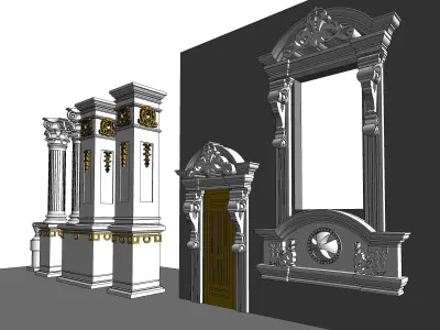 Classical House Revit Family Parameter 3D model