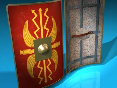Roman shield 3D model