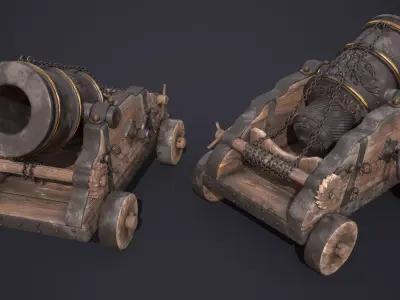 Old Cannon Mortar 3D model