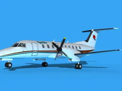 Embraer EMB120 Flight West 3D model