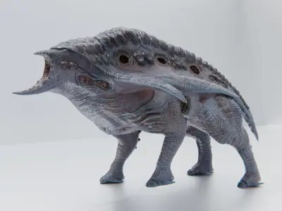 Behemoth Alien Creature Low-poly 3D model