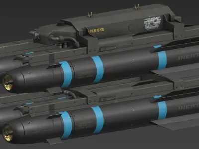 Helfire Missile Launcher Low-poly 3D model
