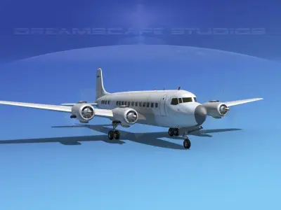 Douglas DC-6 Bare Metal 3D model