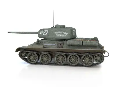 T-34 85 - Soviet medium tank - 82 3D model
