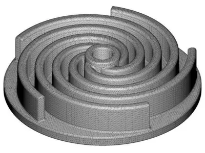 Brass Vortex Impeller 3D model