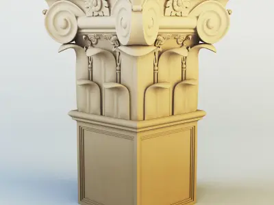 Column capital 3D model