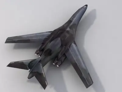 B1B Lancer Bomber Low-poly 3D model