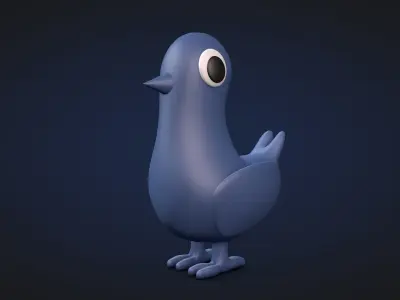 Bird - Toy Low-poly 3D model