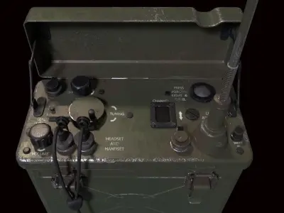 BC-1000 World War 2 Military Radio Low-poly 3D model