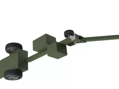 Light Aircraft Towbar 3D model