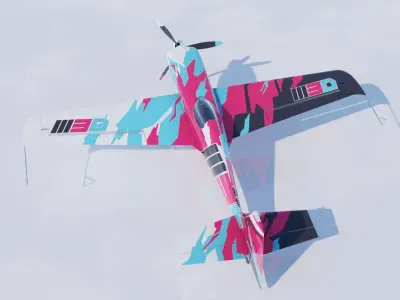 High Quality Zivko Edge 540 Abstract Racing Livery 3D model