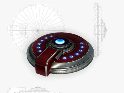 Sci-fi mine 1 low poly Low-poly 3D model