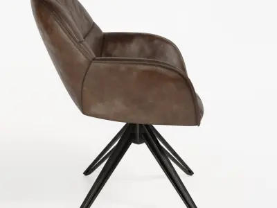 Swivel Design Leather Chair Irene Free low-poly 3D model