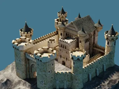 Medieval Fantasy Castle 3D model