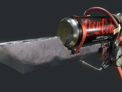 Coke Knife Low-poly 3D model