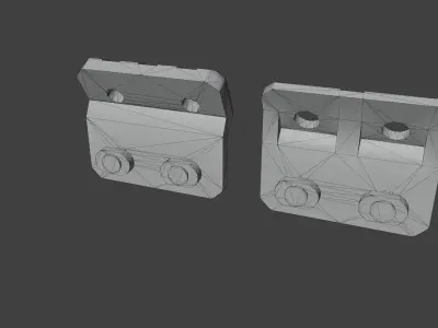 MLOK offset mounts Low-poly 3D model
