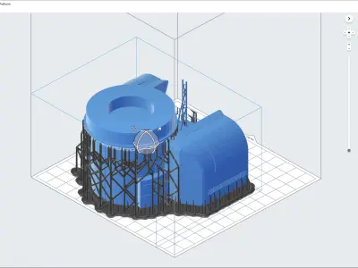 Nendo Shiki bow barbette - Commercial license - 1-100 scale 3D print model