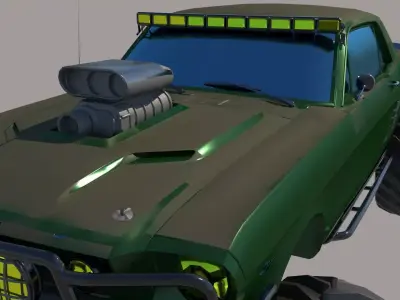 Turbo Charged Monster Truck Free 3D model