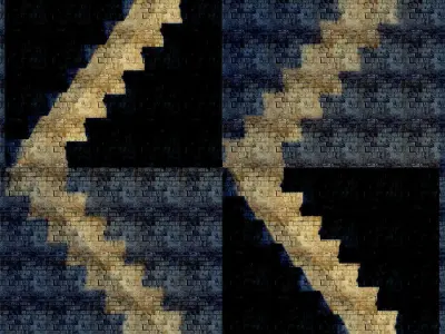 Maya Pyramid - Ancient Temple - Baked Texture Low-poly 3D model