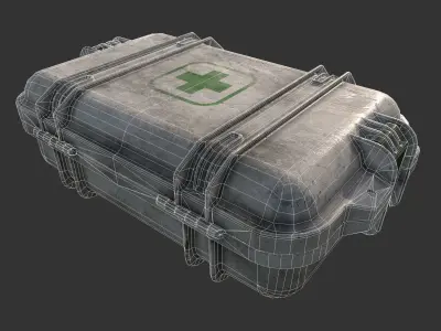 First Aid Kit Low-poly 3D model 3