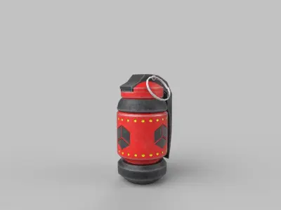 grenade water bottle Low-poly 3D model