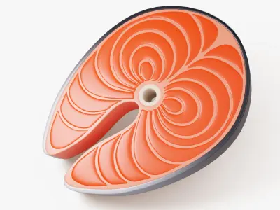 Stylized Salmon Steak 3D model