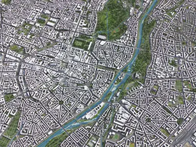 Munich Low-poly 3D model