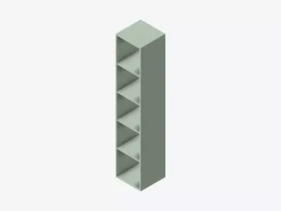 Kinda Locker - Plastic - Locka - Five Tier Low-poly 3D model