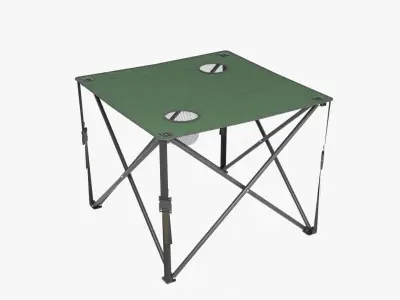 Camping Table Green Low-poly 3D model