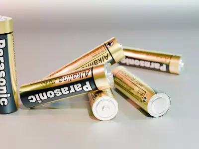 Parasonic AA Alkaline Battery Free low-poly 3D model