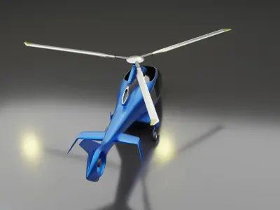 Hill Helicopter HX50 Low-poly 3D model