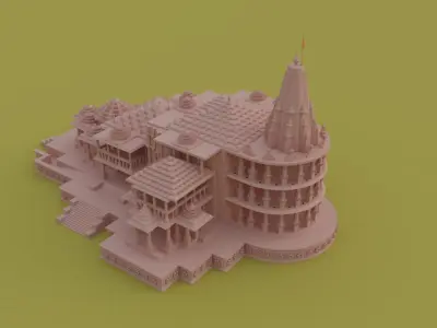 Shri Ram Mandir 3D model