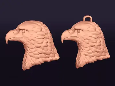 Eagle Head Pendant 3D print model